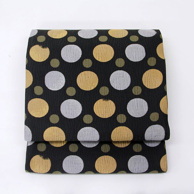 博多織 袋帯絹張絣（うろこ柄 ドット柄） | 博多織の筑前織物 :「伝統 
