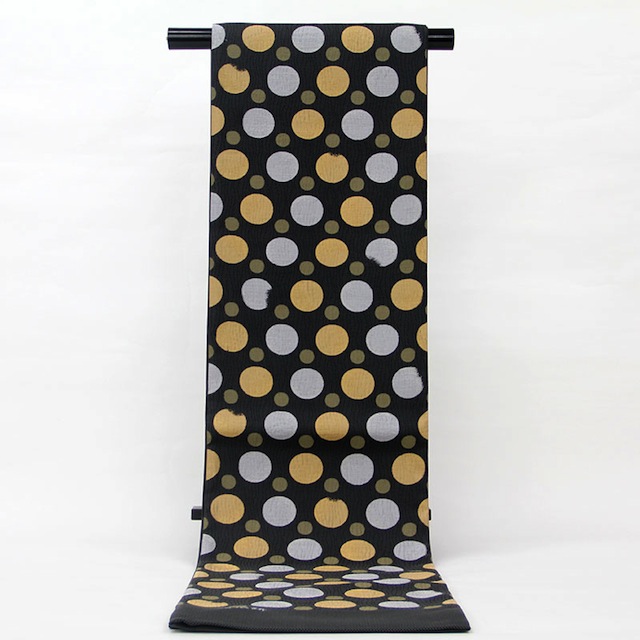 博多織 袋帯絹張絣（うろこ柄 ドット柄） | 博多織の筑前織物 :「伝統 